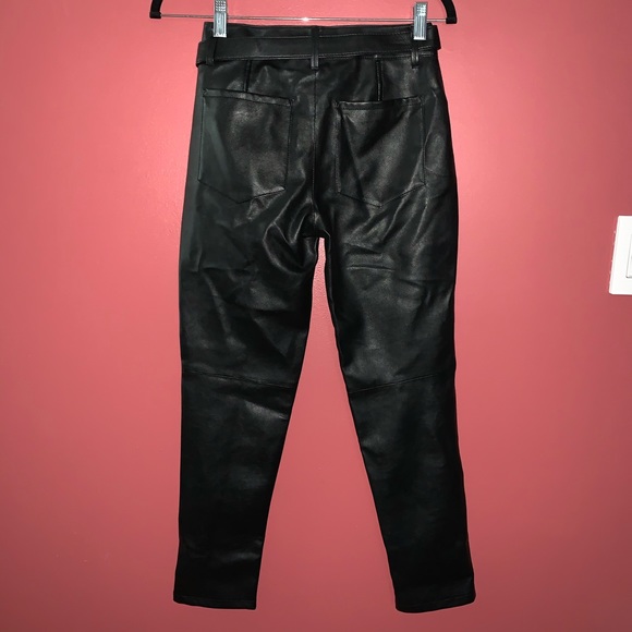 Free People Belted Vegan Leather Skinny Pants - Picture 7 of 8